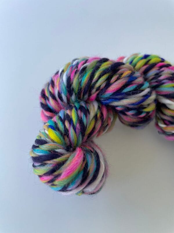 il_fullxfull.4690601145_21kc.jpg Mini Skeins of Handspun Yarn Made from Merino, Organic Nylon, and Sari Silk.