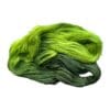 Soft, hand dyed, lace weight yarn. Superwash, non-mulesed Merino and bamboo. Pooling avacado green with fluorescent chartreuse stripes.