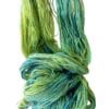 Handgeverfd super wash Merino en zijde sokkengaren, lentegroen.