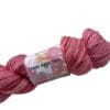 Hand dyed super wash Merino and bamboo sock yarn ‘strawberries’.