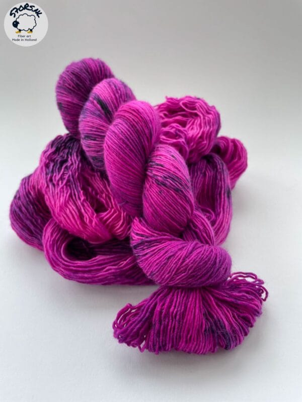 Berry Juice – Bright Pink Hand-Dyed Single-Ply Sock Yarn