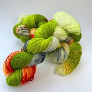 Merino garen "It's not easy being green, orange and blue"