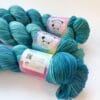 Handgeverfd superwash Merino/nylon garen "Pauw 2"
