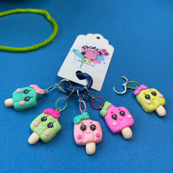 il_fullxfull.5820616586_irbd.jpg Five stitch markers with popsicles.