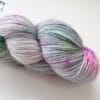 22f26b6b-8ab6-4a7b-84d3-240920a32bf9 Gray with Neon Speckles - Hand-Dyed Merino Single Ply Yarn
