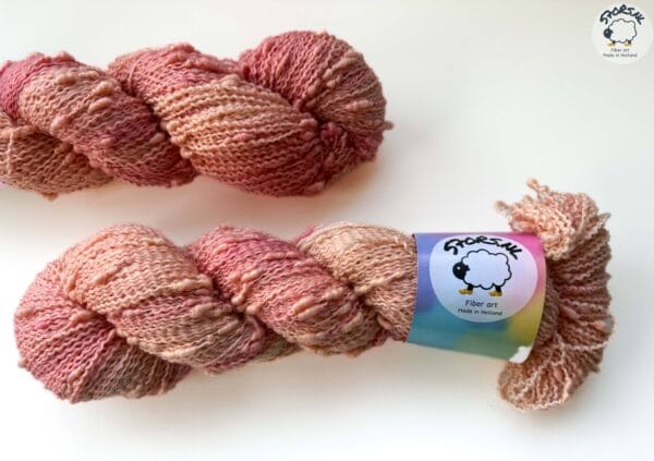 07BCE5E8-FD25-474F-A604-51576B7D357D Peach – Hand-dyed Slub Yarn in Soft Peach Tint