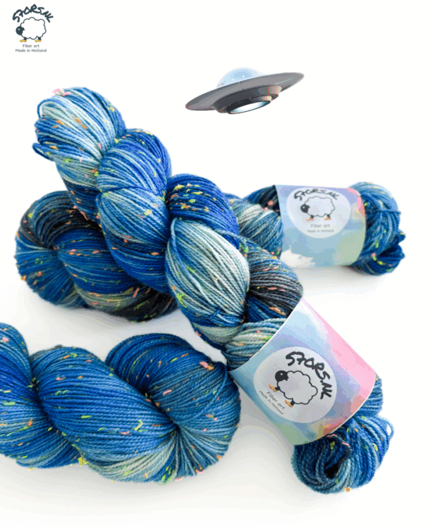 Nebula – sokkengaren met neon neps