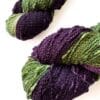 Aubergine – Slub Yarn in Purple and Green for Pooling Projects
