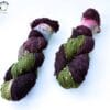 Aubergine – Slub Yarn in Purple and Green for Pooling Projects