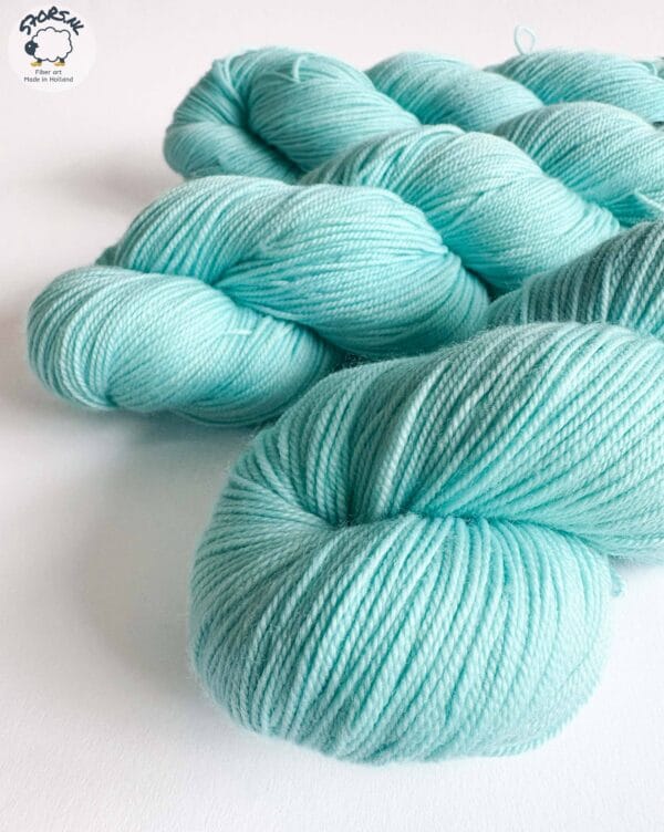 Neon Ice Blue – Fresh Fluorescent Hand-Dyed Yarn