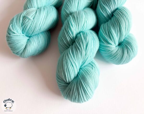 Neon Ice Blue – Fresh Fluorescent Hand-Dyed Yarn