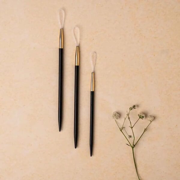 Image Lantern Moon Finishing Needles – Ebony & 24k Gold Finish
